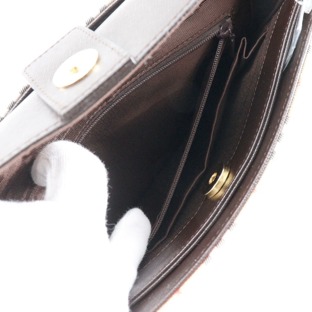 Burberry Nova Check Shoulder Bag Brown Canvas Leather Magnetic closure - Picture 7 of 8